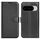 Custodia per telefono con flip orizzontale in pelle con texture litchi per Google Pixel 10/10 Pro e supporto (nero)