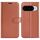 Custodia per telefono in pelle con flip orizzontale e texture Litchi per Google Pixel 10/10 Pro con supporto (marrone)