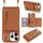 Per iPhone 12 / 12 Pro Portafoglio con cerniera a tracolla Anello Portacellulare in pelle Litchi (marrone) Per iPhone 12 / 12 Pro Portafoglio con cerniera a tracolla Anello Portacellulare in pelle Litchi (marrone)