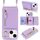 Per iPhone 15 Plus / 14 Plus Portafoglio con cerniera a tracolla Anello Portacellulare in pelle Litchi (viola) Per iPhone 15 Plus / 14 Plus Portafoglio con cerniera a tracolla Anello Portacellulare in pelle Litchi (viola)