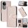 Per vivo V50 Custodia per telefono in pelle con fibbia a motivo triangolare (oro rosa) Per vivo V50 Custodia per telefono in pelle con fibbia a motivo triangolare (oro rosa)