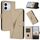 Custodia per telefono in pelle con fibbia a motivo triangolare per Honor 400 Lite (oro) Custodia per telefono in pelle con fibbia a motivo triangolare per Honor 400 Lite (oro)