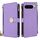 Per Google Pixel 9 Custodia a tracolla in pelle con texture incrociata (viola)