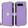 Per Google Pixel 9 Pro XL Custodia per telefono in pelle con manico a tracolla e texture incrociata (viola)