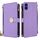 Per iPhone 16 Custodia per telefono in pelle con tracolla e texture incrociata (viola)