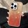Per iPhone 16 Pro PC Lens Ring Gradient Shell Texture 3 in 1 Custodia per telefono (arancione)