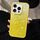 Per iPhone 16 Pro PC Lens Ring Gradient Shell Texture 3 in 1 Custodia per telefono (giallo)