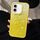 Per iPhone 16 PC Lens Ring Gradient Shell Texture 3 in 1 Custodia per telefono (giallo)