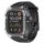 Per Apple Watch 46mm / 45mm / 44mm / 42mm Kalebol Glacier Cinturino in silicone trasparente integrato (nero trasparente nero) Per Apple Watch 46mm / 45mm / 44mm / 42mm Kalebol Glacier Cinturino in silicone trasparente integrato (nero trasparente nero)