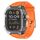 Per Apple Watch Ultra 2/1 49mm Kalebol Glacier Cinturino in silicone trasparente integrato (arancione trasparente nero) Per Apple Watch Ultra 2/1 49mm Kalebol Glacier Cinturino in silicone trasparente integrato (arancione trasparente nero)