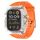 Per Apple Watch Ultra 2/1 49mm Kalebol Glacier Cinturino in silicone trasparente integrato (arancione trasparente)