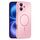 Per iPhone 16 Plus Custodia sottile in vetro AG con protezione della pelle e MagSafe (rosa) Per iPhone 16 Plus Custodia sottile in vetro AG con protezione della pelle e MagSafe (rosa)