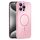 Per iPhone 15 Pro Custodia sottile in vetro AG con protezione per la pelle e cerchio MagSafe (rosa) Per iPhone 15 Pro Custodia sottile in vetro AG con protezione per la pelle e cerchio MagSafe (rosa)