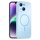 Per iPhone 14 Custodia sottile in vetro AG con protezione per la pelle e MagSafe (azzurro cielo) Per iPhone 14 Custodia sottile in vetro AG con protezione per la pelle e MagSafe (azzurro cielo)