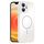 Per iPhone 12 Custodia sottile in vetro AG con protezione per la pelle e MagSafe (bianco) Per iPhone 12 Custodia sottile in vetro AG con protezione per la pelle e MagSafe (bianco)