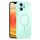 Per iPhone 12 Custodia sottile in vetro AG con protezione per la pelle e MagSafe (ciano chiaro) Per iPhone 12 Custodia sottile in vetro AG con protezione per la pelle e MagSafe (ciano chiaro)