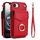 Per iPhone 16e Custodia per telefono con anello RFID e slot per schede (rosso) Per iPhone 16e Custodia per telefono con anello RFID e slot per schede (rosso)