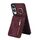 Per Samsung Galaxy S25 Edge 5G Custodia per telefono con anello retrò e cerniera RFID Card Slot (rosso vino) Per Samsung Galaxy S25 Edge 5G Custodia per telefono con anello retrò e cerniera RFID Card Slot (rosso vino)