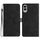 Per Samsung Galaxy S25 Edge 5G Custodia in pelle con motivo a rilievo floreale (nero)