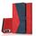 Per Samsung Galaxy S25 Edge 5G Custodia per telefono in pelle con cuciture bicolore (rosso blu)