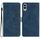 Per Samsung Galaxy S25 Edge 5G Custodia per telefono in pelle goffrata Seven Butterflies (blu)