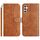 Per Samsung Galaxy S23 FE 5G Custodia in pelle a forma di S a doppia piega (marrone) Per Samsung Galaxy S23 FE 5G Custodia in pelle a forma di S a doppia piega (marrone)