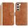 Per Samsung Galaxy S23+ 5G Custodia in pelle a forma di S a doppia piega (marrone) Per Samsung Galaxy S23+ 5G Custodia in pelle a forma di S a doppia piega (marrone)