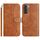 Per Samsung Galaxy S22+ 5G Custodia in pelle a forma di S a doppia piega (marrone) Per Samsung Galaxy S22+ 5G Custodia in pelle a forma di S a doppia piega (marrone)