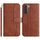 Per Samsung Galaxy S22 5G Custodia per telefono in pelle a forma di S a doppia piega (caffè) Per Samsung Galaxy S22 5G Custodia per telefono in pelle a forma di S a doppia piega (caffè)