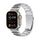 Cinturino per Apple Watch da 46 mm / 49 mm / 45 mm / 44 mm in lega di zinco con lavorazione Kalebol (argento nero) Cinturino per Apple Watch da 46 mm / 49 mm / 45 mm / 44 mm in lega di zinco con lavorazione Kalebol (argento nero)