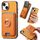 Per iPhone 15 Plus Retro Cross Leather Card Bag MagSafe Custodia per telefono (giallo) Per iPhone 15 Plus Retro Cross Leather Card Bag MagSafe Custodia per telefono (giallo)