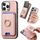 Per iPhone 15 Pro Max Retro Cross Leather Card Bag MagSafe Custodia per telefono (rosa) Per iPhone 15 Pro Max Retro Cross Leather Card Bag MagSafe Custodia per telefono (rosa)