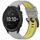 Per Garmin Tactix Delta Sports cinturino in silicone a sgancio rapido bicolore (grigio + giallo) Per Garmin Tactix Delta Sports cinturino in silicone a sgancio rapido bicolore (grigio + giallo)