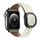 Per Apple Watch 46mm / 49mm / 45mm / 44mm Kalebol Cinturino per orologio in vera pelle con fibbia magnetica pieghevole (beige)