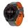 Per Garmin Fenix 7 22mm Kalebol Two Color Carbon Fiber Print Silicone Watch Band (Grigio Arancione) Per Garmin Fenix 7 22mm Kalebol Two Color Carbon Fiber Print Silicone Watch Band (Grigio Arancione)