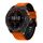 Per Garmin Fenix 7X 26mm Kalebol Two Color Carbon Fiber Print Silicone Watch Band (Arancione Nero) Per Garmin Fenix 7X 26mm Kalebol Two Color Carbon Fiber Print Silicone Watch Band (Arancione Nero)