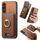 Per Sony Xperia 1 VI Retro Cross Leather Ring Vertical Insert Card Bag MagSafe Custodia per telefono (marrone) Per Sony Xperia 1 VI Retro Cross Leather Ring Vertical Insert Card Bag MagSafe Custodia per telefono (marrone)