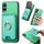 Per Sony Xperia 5 V Retro Cross Leather Ring Vertical Insert Card Bag MagSafe Custodia per telefono (verde) Per Sony Xperia 5 V Retro Cross Leather Ring Vertical Insert Card Bag MagSafe Custodia per telefono (verde)