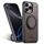 Per iPhone 16 Pro Suteni G3 360 Supporto Rotante MagSafe Custodia Posteriore in Pelle Denim per Telefono (Marrone)
