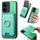 Per Redmi 13C / Poco C65 Retro Cross Leather Ring Vertical Insert Card Bag MagSafe Custodia per telefono (verde) Per Redmi 13C / Poco C65 Retro Cross Leather Ring Vertical Insert Card Bag MagSafe Custodia per telefono (verde)