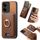 Per Redmi 13C / Poco C65 Retro Cross Leather Ring Vertical Insert Card Bag MagSafe Custodia per telefono (marrone) Per Redmi 13C / Poco C65 Retro Cross Leather Ring Vertical Insert Card Bag MagSafe Custodia per telefono (marrone)