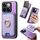 Per Xiaomi 14 5G Retro Cross Leather Ring Vertical Insert Card Bag MagSafe Custodia per telefono (viola) Per Xiaomi 14 5G Retro Cross Leather Ring Vertical Insert Card Bag MagSafe Custodia per telefono (viola)
