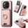 Per Xiaomi 14 Pro 5G Retro Cross Leather Ring Vertical Insert Card Bag MagSafe Custodia per telefono (rosa) Per Xiaomi 14 Pro 5G Retro Cross Leather Ring Vertical Insert Card Bag MagSafe Custodia per telefono (rosa)