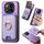 Per Xiaomi 14 Pro 5G Retro Cross Leather Ring Vertical Insert Card Bag MagSafe Custodia per telefono (viola) Per Xiaomi 14 Pro 5G Retro Cross Leather Ring Vertical Insert Card Bag MagSafe Custodia per telefono (viola)