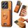 Per Xiaomi 14T Retro Cross Leather Ring Vertical Insert Card Bag MagSafe Custodia per telefono (giallo) Per Xiaomi 14T Retro Cross Leather Ring Vertical Insert Card Bag MagSafe Custodia per telefono (giallo)