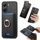 Per Redmi Turbo 4 Retro Cross Leather Ring Vertical Insert Card Bag MagSafe Custodia per telefono (nero) Per Redmi Turbo 4 Retro Cross Leather Ring Vertical Insert Card Bag MagSafe Custodia per telefono (nero)