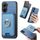 Per Xiaomi Poco X7 Pro Retro Cross Leather Ring Vertical Insert Card Bag MagSafe Custodia per telefono (blu) Per Xiaomi Poco X7 Pro Retro Cross Leather Ring Vertical Insert Card Bag MagSafe Custodia per telefono (blu)