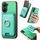 Per Xiaomi Poco X7 Pro Retro Cross Leather Ring Vertical Insert Card Bag MagSafe Custodia per telefono (verde) Per Xiaomi Poco X7 Pro Retro Cross Leather Ring Vertical Insert Card Bag MagSafe Custodia per telefono (verde)