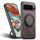 Per Google Pixel 9 Pro XL Suteni G3 360 Supporto Rotante MagSafe Denim Custodia Posteriore in Pelle per Telefono (Marrone)