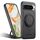 Per Google Pixel 9 Pro Suteni G3 360 Supporto Rotante MagSafe Denim Custodia Posteriore in Pelle per Telefono (Nero)